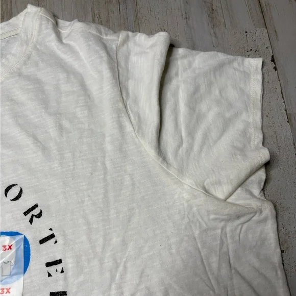 Old Navy Size 3X Bone Color Graphic Short Sleeve Womens Top - Picture 5 of 11